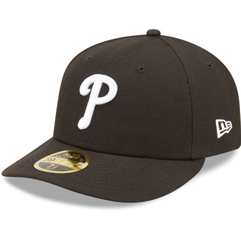 Philadelphia Phillies New Era Black & White Low Profile 59FIFTY Fitted Hat | Fitted hats, Hats ...