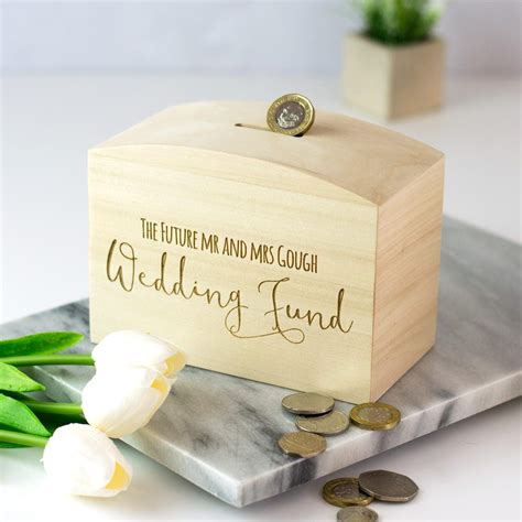 Wedding Money Box Wedding Fund Personalised Money Box