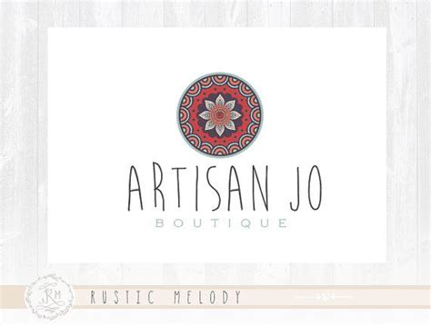 Artisan Logo Design Handmade Logo Rustic Logo Design Boutique Logo Watermark | Handmade logo ...