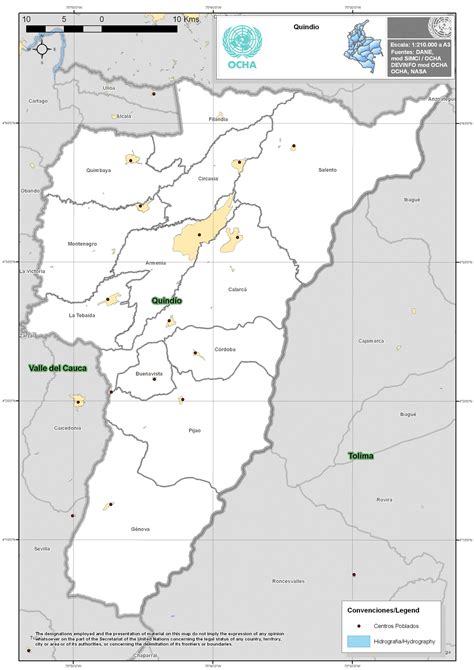 Quindío map - Full size