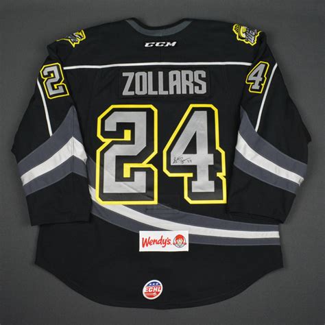 Gentry Zollars - Toledo Walleye - 2016 CCM/ECHL Hockey Heritage Week - Game-Worn Autographed ...