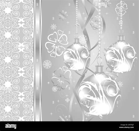 Illustration elegant christmas background with baubles - vector Stock Vector Image & Art - Alamy