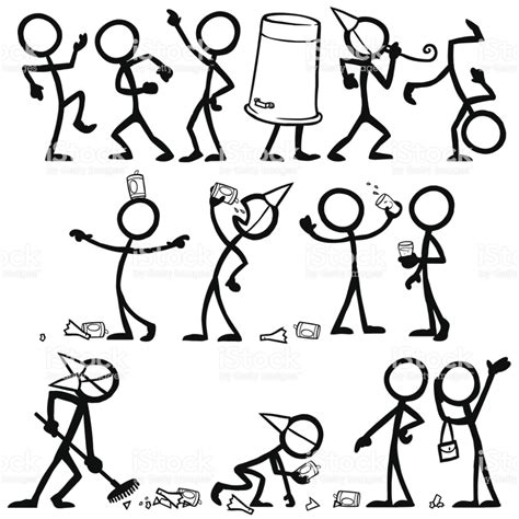 Stickfigures having a party. Like all parties, starts off ok, then ...