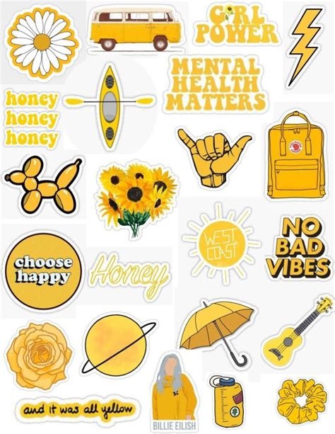 'Yellow Orange Sticker Pack ' Sticker by Lauren53103 | Tumblr stickers, Hydroflask stickers ...