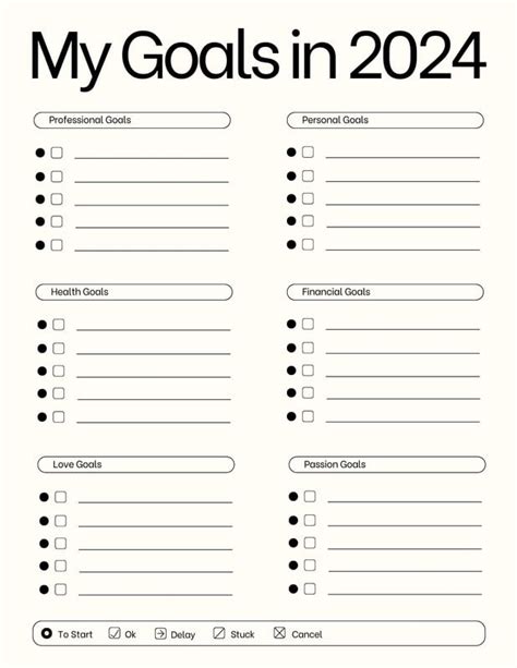 2024 Goals Printable Check - Hilda Larissa