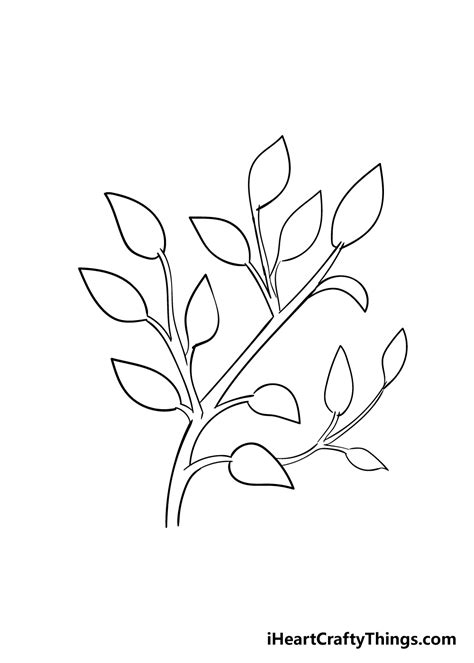 Leaves On A Tree Drawing - How To Draw Leaves On A Tree Step By Step