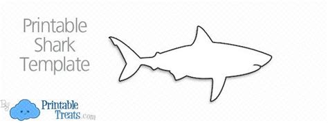 Printable Shark Outline - Printable Treats | Shark printables, Shark, Shark birthday party