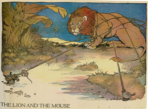 aesops fables Milo winter 1919 ill the lion and the mouse | Flickr