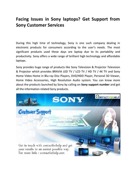 Facing Issues in Sony laptops? Get Support from Sony Customer ServicesSony support by Lisa ...