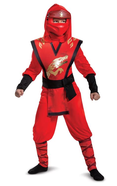 Kai Boys Red Lego Ninjago Deluxe Jumpsuit Halloween Costume - Walmart ...