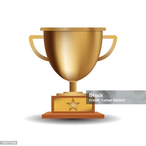 Trophy Vector Emoji Illustration Isolated On White Background Stock Illustration - Download ...