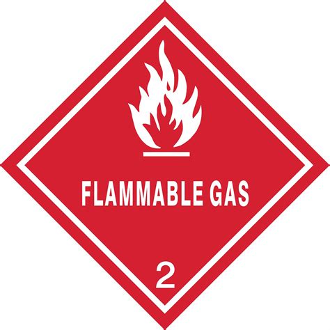 Flammable Gas, 4 in Label Wd, DOT Container Label - 8EYG2|8EYG2 - Grainger