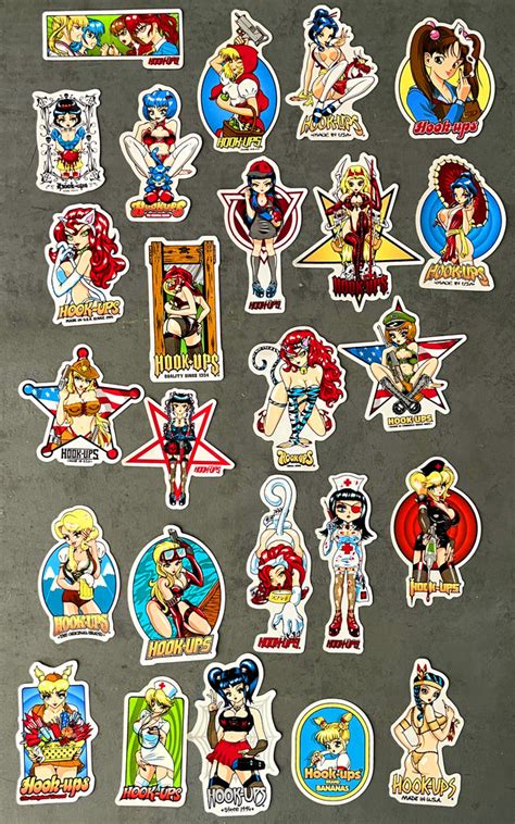 hook-ups classic stickers 25 pack – hookups