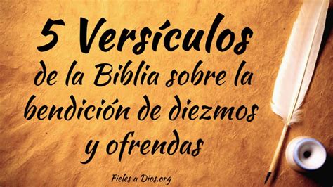 5 Versículos de la Biblia Sobre la Bendición de Diezmos y Ofrendas - Fieles a Dios