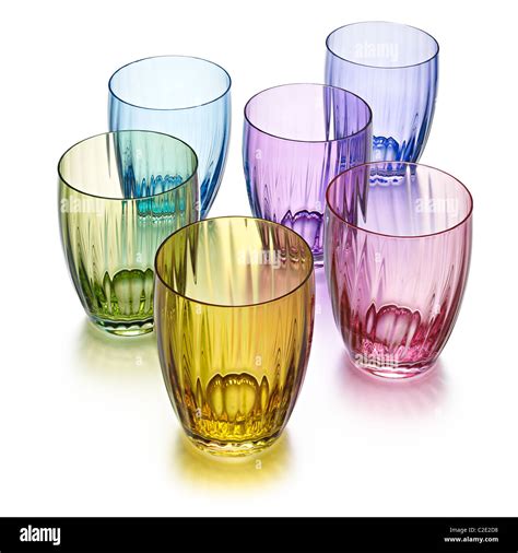 6 colored water glasses Stock Photo, Royalty Free Image: 35959316 - Alamy