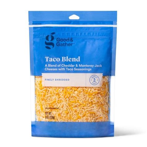 Finely Shredded Taco Blend Cheese - 8oz - Good & Gather™ : Target