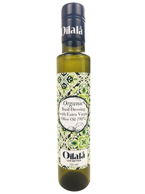 Basil Flavored Organic Extra Virgin Olive Oil 250ml - Oilalá
