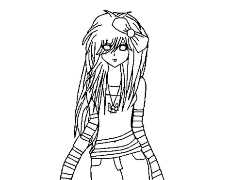 Emo Girl Coloring Pages