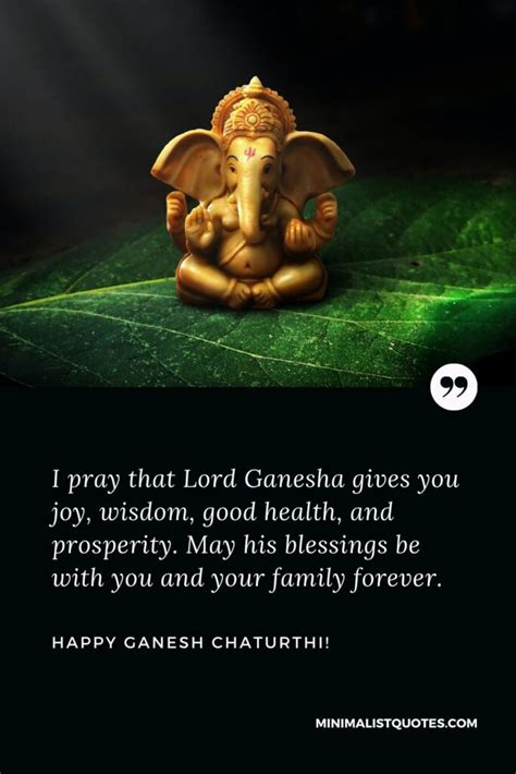 I pray that Lord Ganesha gives you joy, wisdom, good health, and ...