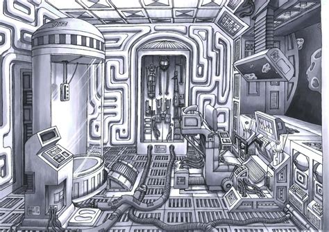 Spaceship interior, Interior concept, Spaceship interior concept art