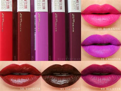 Maybelline SuperStay Matte Ink Liquid Lips (Review & Swatches ...