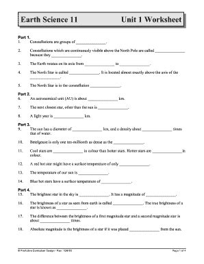 Earth Science Worksheets Pdf - Fill Online, Printable, Fillable, Blank ...