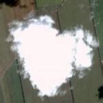 Heart-shaped Cloud in Hlodosy, Ukraine (Google Maps)