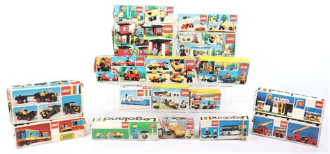 Nineteen vintage 1970s boxed Lego sets