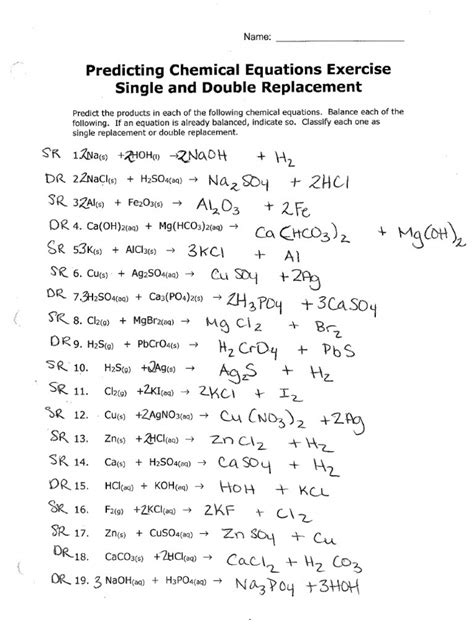 30++ Double Replacement Reaction Worksheet – Worksheets Decoomo