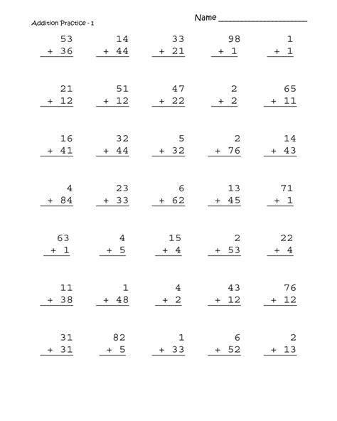 Addition Worksheet For Grade 1 - Math Worksheets Printable