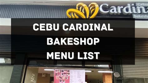 Cebu Cardinal Bakeshop Menu Prices Philippines 2024 [Updated] — All ...