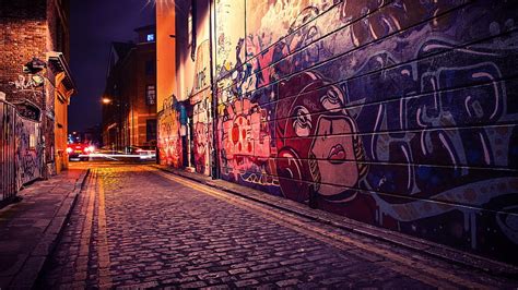 Street, graffiti, night, time-lapse, City, HD wallpaper | Peakpx