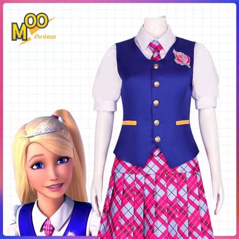 Jual Barbie: Princess Charm cos School Campus uniform Cosplay costume ...