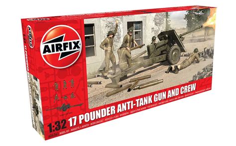 Airfix 1:32 Scale 17 Pounder Anti-Tank Gun And Crew Model Kit – TopToy