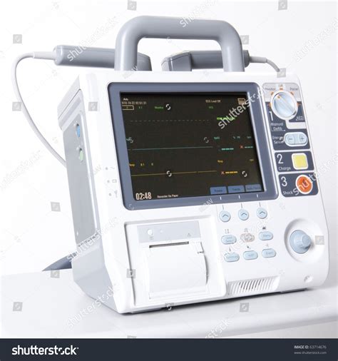 Modern Digital Emergency Defibrilator Equipment Stock Photo 63714676 ...