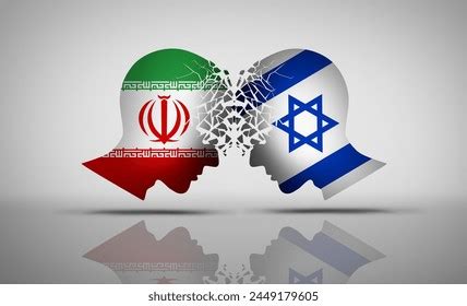 Iran Israel War Iranian Israeli Conflict Stock Illustration 2449179605 ...