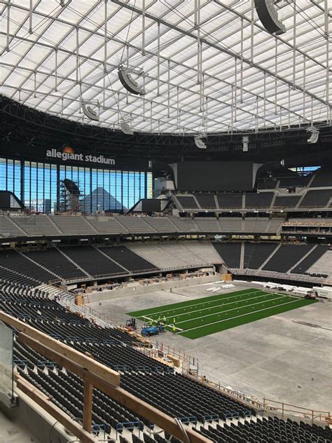 UNLV artificial turf installation begins at Allegiant Stadium ...