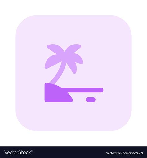 Tropical beach with a palm tree outdoor vacation Vector Image