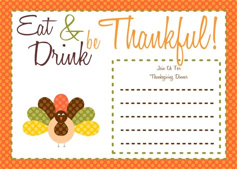 Thanksgiving Day Invitation Templates