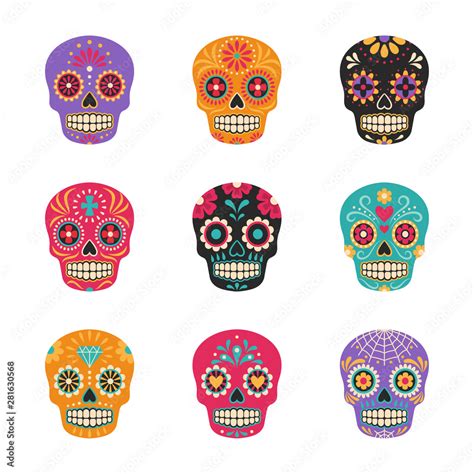 Traditional Dia De Los Muertos Skull