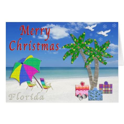 Florida Christmas Cards Beach Themed | Zazzle