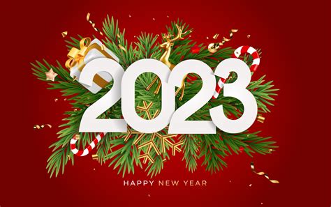 Greeting Card 2023 Happy New Year. Vector Illustration 11860271 Vector ...