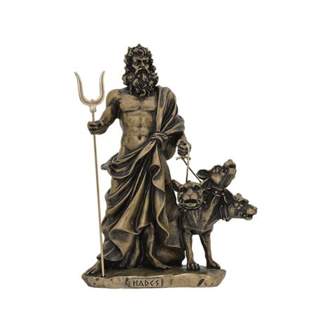 Hades With Cerberus Sculpture Greek Mythology God Bronze Alabaster ...