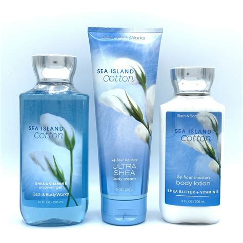 Bath and Body Works Sea Island Cotton Shower Gel, Body Cream and Body ...