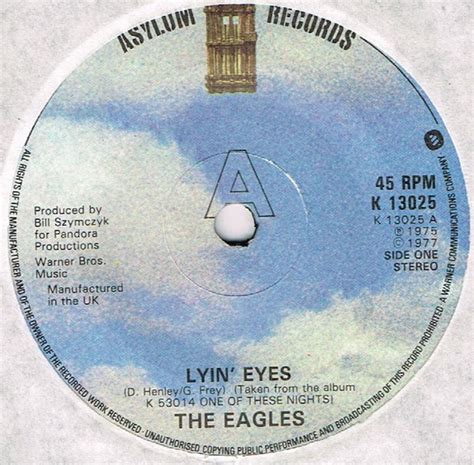 The Eagles* - Lyin' Eyes (1977, Vinyl) | Discogs