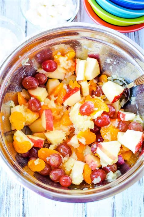 Easy Fruit Salad with Marshmallows Recipe • MidgetMomma