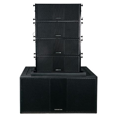 Sound Town ZETHUS Line Array System w/ 1 x Dual 18" Sub, 4 x Dual 8" PA ...