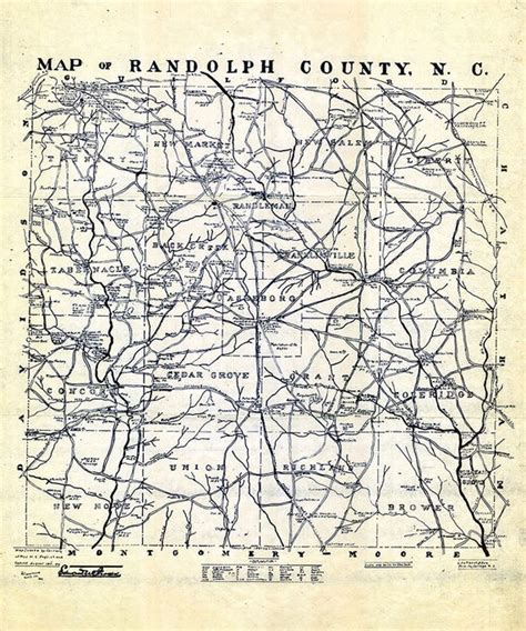 1911 Map of Randolph County North Carolina | Etsy