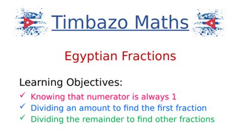 Egyptian Fractions | Teaching Resources