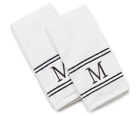 White Monogram Towel 2pk | Big Lots